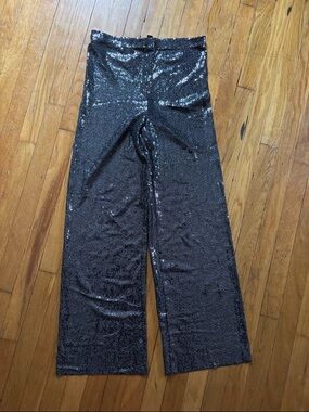 Forever 21 Black Sequin Waistband Pants